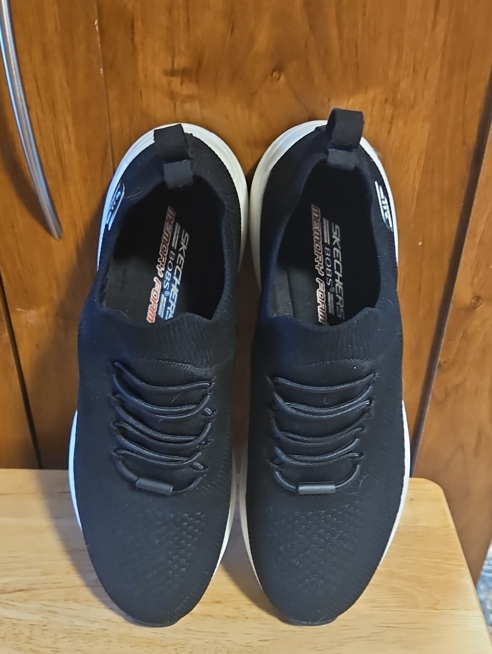 Skechers Unisex Black Slip-On Athletic Sneakers With Upper Stretch